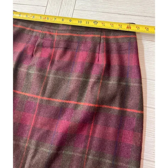 Bridgewater wool blend purple plaid skirt. Perfect‎ fall piece. Lined. Sz 14W - Picture 3 of 9